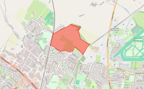 Map of the proposed development area
